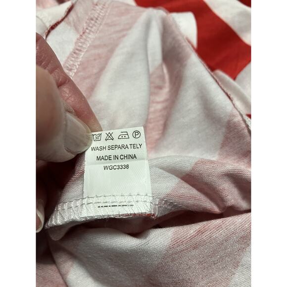 Womens Modlily Patriotic Flag Print T Shirt Top 3/4 Sleeve Bottom Ring Detail M - Picture 4 of 11